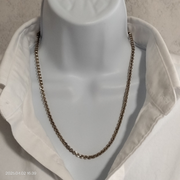 Heidi Klum Gold Tone Link Chain 20" Necklace Minimalist Feminine Classic - Picture 7 of 7